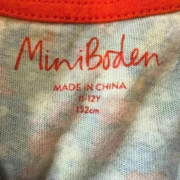 Girls Mini Boden Blue Floral Fun Liberty Print Jersey Short Sleeve Dress 11-12Y - Picture 2 of 2